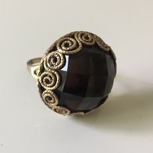Gold Tone Vintag Twisted Wire Ring